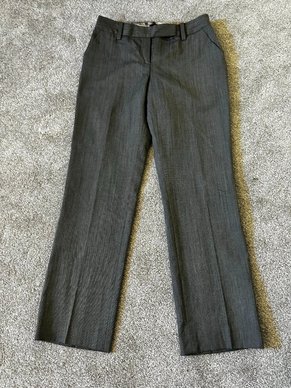 Ted Baker trousers, size 2, gray w/soft pinstripe, 28" inseam #UKchic #career